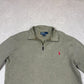 Ralph Lauren 1/4 Zip Large Green Colourway Embroidered Logo Cotton