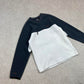 Nike black and white y2k fleece sweatshirt