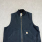 Carhartt Black Winter Vest 2XL Lined Vintage