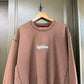 Supreme Box Logo Sweatshirt Brown XL Boxy Fit Long Sleeve