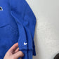 Nike Vintage Hoodie Blue Spell Out Embroidered Logo Size M
