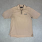 Timberland Polo Shirt Large Beige Colourway Embroidered Logo Short Sleeve