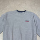 Reebok Athletic Sweatshirt L XL Grey Colourway Fully Embroidered Y2K Heavyweight