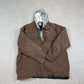 Dickies Shacket Large Brown Work Zip Hoodie Jacket Full Zip Lined Heavy Canvas