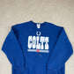 Colts NFL Sweater Large Blue Colourway Vintage Spell Out Logo Long Sleeve