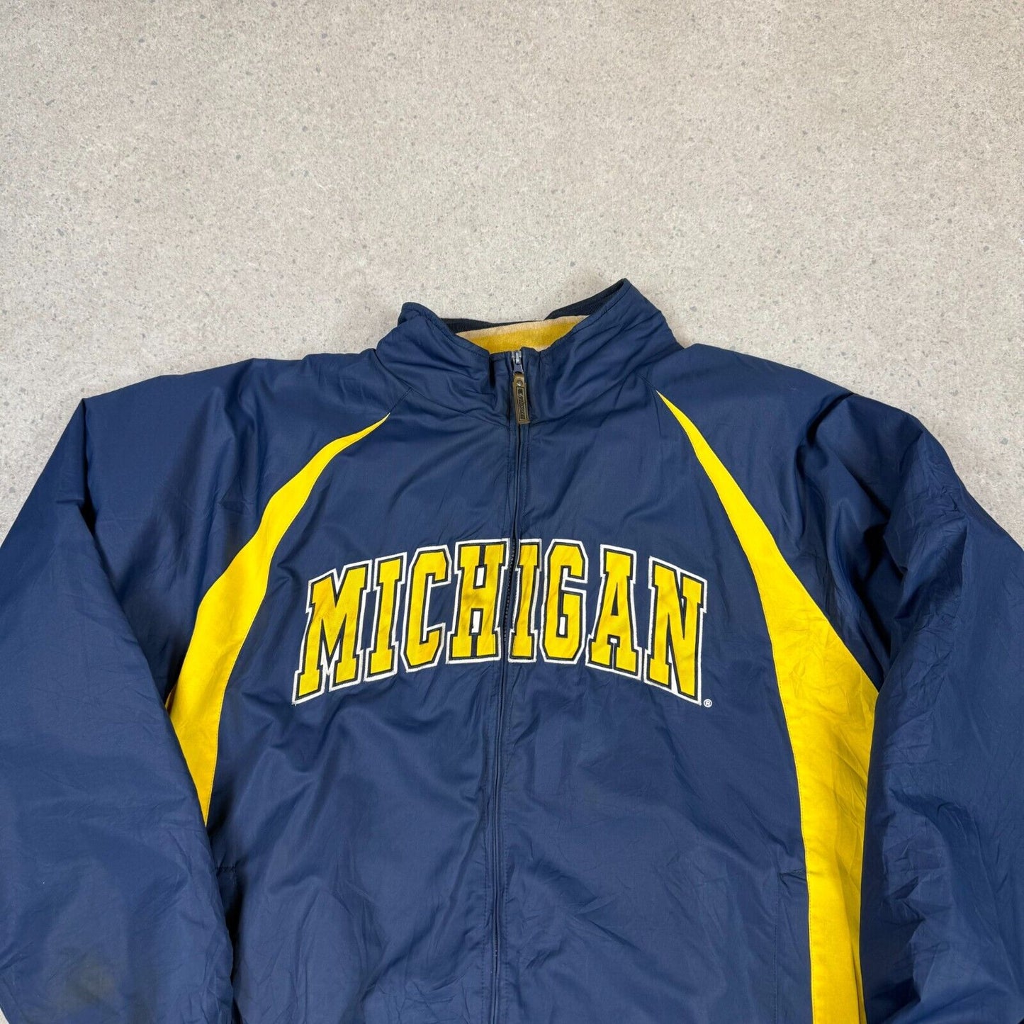 Michigan USA College Jacket 2XL Navy Yellow Waterproof