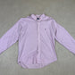 Ralph Lauren Shirt Large Pink Embroidered Logo Button Down Long Sleeve
