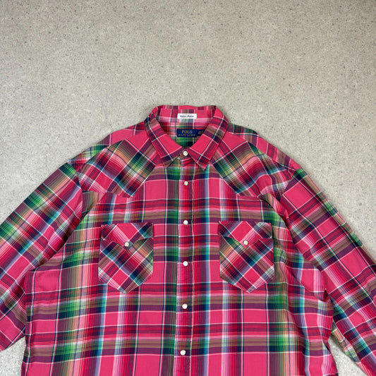 Ralph Lauren Check Shirt 2XL Pink Colourway Relaxed Fit