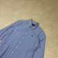 Ralph Lauren Check Shirt Large  Blue 16” Collar Embroidered Logo Check