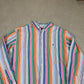 Ralph Lauren Striped Shirt 4XLT Summer Striped Embroidered Logo Button Down
