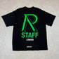 Represent Staff London T Shirt Medium Black Relaxed Fit Rare