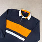 Kappa Rugby Shirt XL / XXL Navy Yellow Long Sleeve
