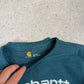 Carhartt Sweatshirt Small Full Embroidered Spellout Blue Colourway