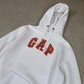 Gap Hoodie Large White Colourway Puffy Embroidered Logo Hooded Pocket