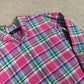 Ralph Lauren Check Shirt XL Pink Colourway Embroidered Logo Button Down