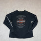 Harley Davidson Long Sleeve T Shirt XL Black Mexico Y2K
