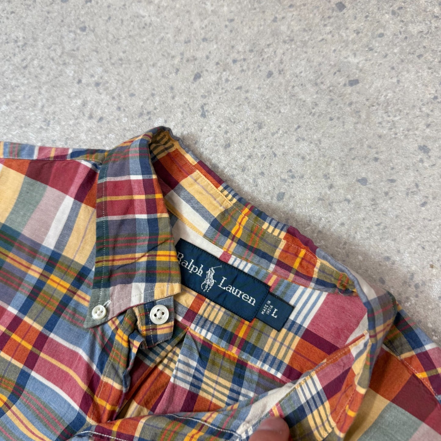 Ralph Lauren Check Shirt Large Multicoloured Check Long Sleeve