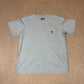 Carhartt Pocket Logo T Shirt Large Loose Fit Baby Blue Colourway Short Sleeve