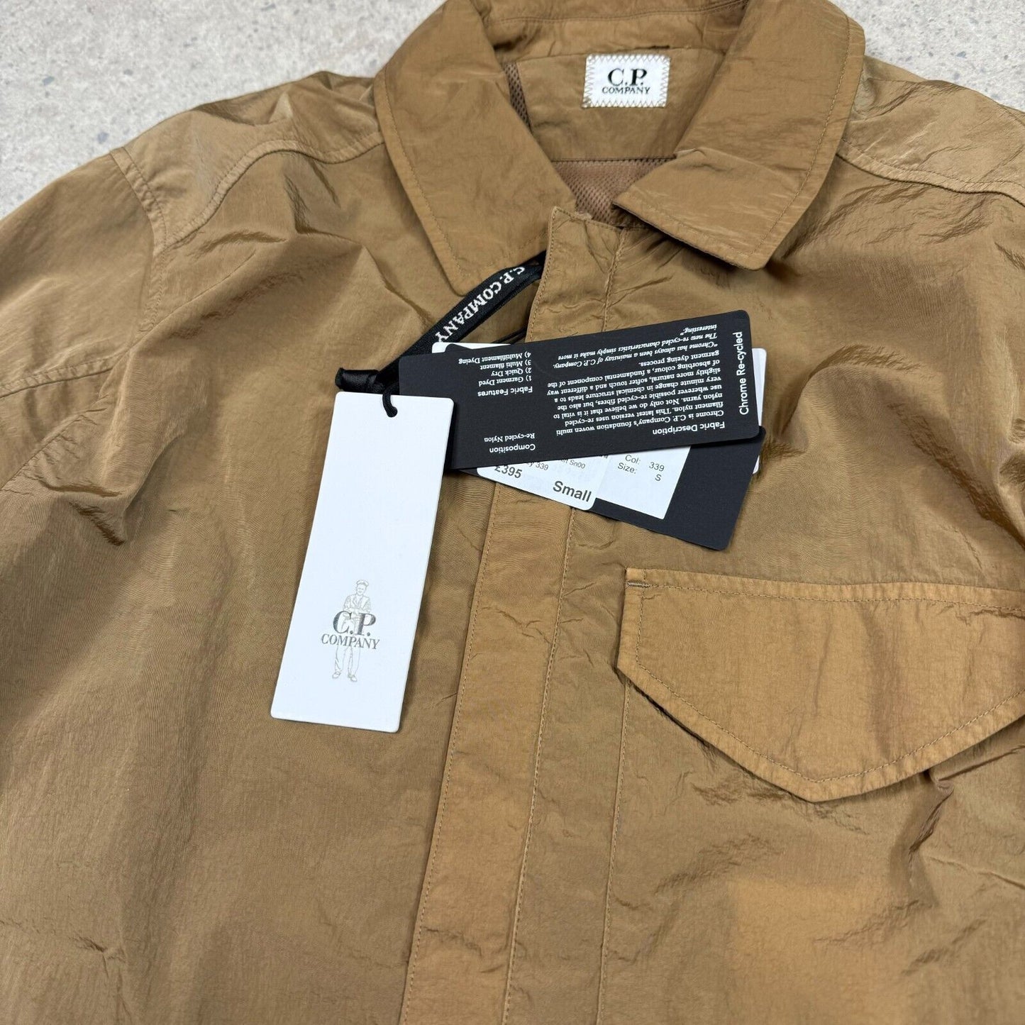 CP Company Chrome R Overshirt Small Lead Grey