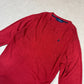 US Polo Assassin Knit Jumper XL V Neck Red Colourway Embroidered Logo