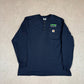 Carhartt Long Sleeve T Shirt Large Navy Colourway Embroidered Logo
