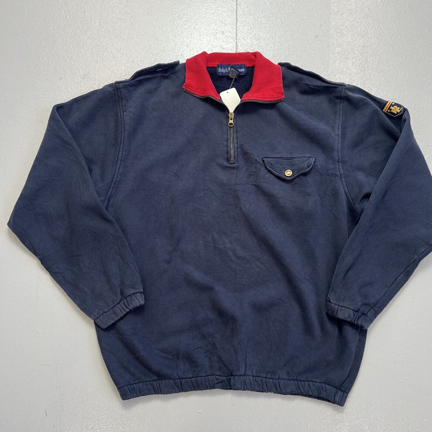 Ralph Lauren 1/4 Zip Vintage Style , Mens , S/M