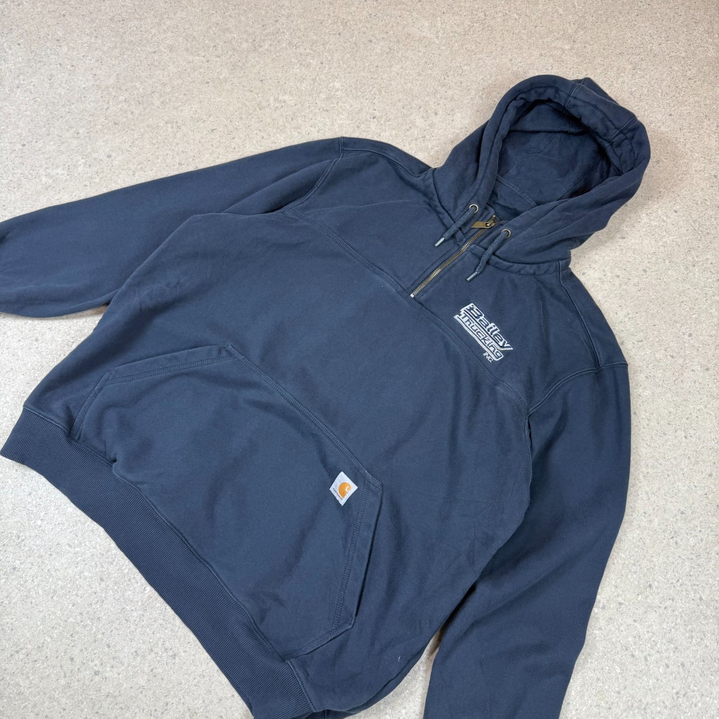 Carhartt Rain Defender XL 1/4 Zip Navy Colourway Hooded