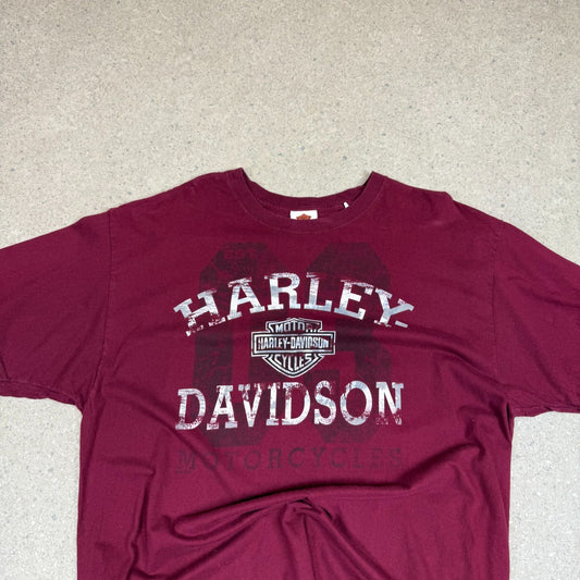 Harley Davidson T Shirt XL Burgundy Colourway ST Petersburg FL