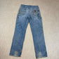 Carhartt Carpenters Jeans 33x34 Denim Medium Wash