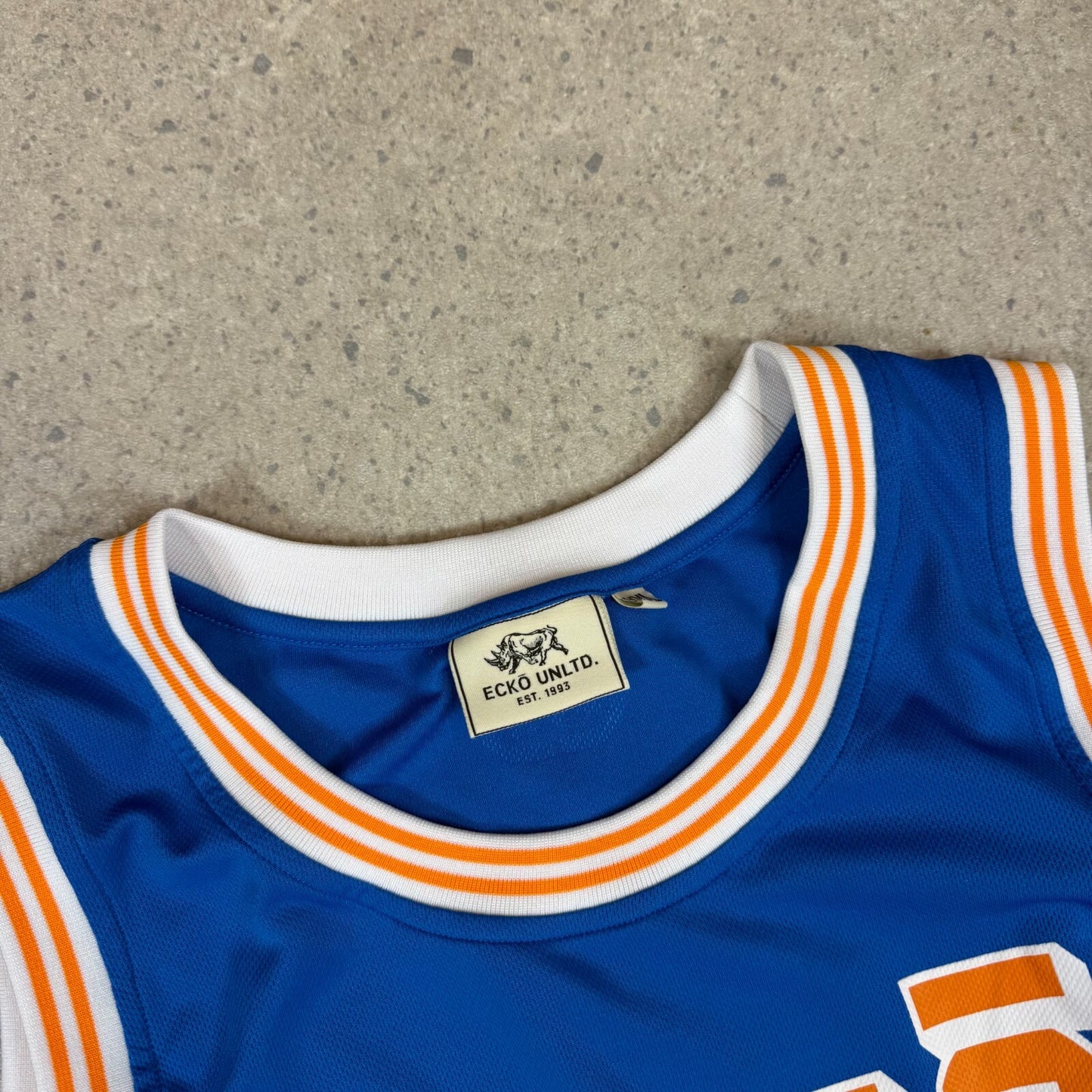 Echo Unlimited Basketball Jersey XL Orange Blue Y2K