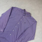 Ralph Lauren Shirt XL Purple Striped Embroidered Logo Long Sleeve