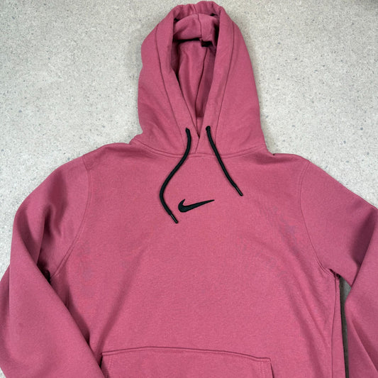 Nike Centre Swoosh Hoodie Medium Pink Colourway Heavyweight Vintage