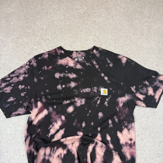 Carhartt T Shirt Small / Medium Tye Die Relaxed Fit Pocket Logo