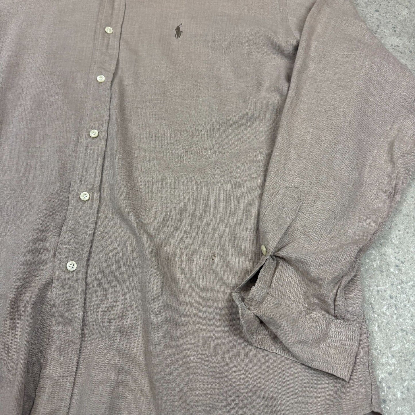 Ralph Lauren Shirt Large Light Brown Colourway