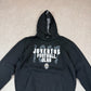 Juventus Hoodie M / L Black Embroidered Logo Y2K Football Hooded