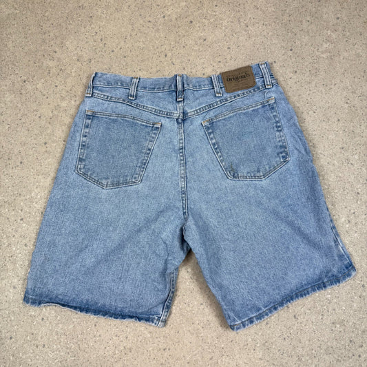 Wrangler Jorts 34” Blue Denim Relaxed Fit