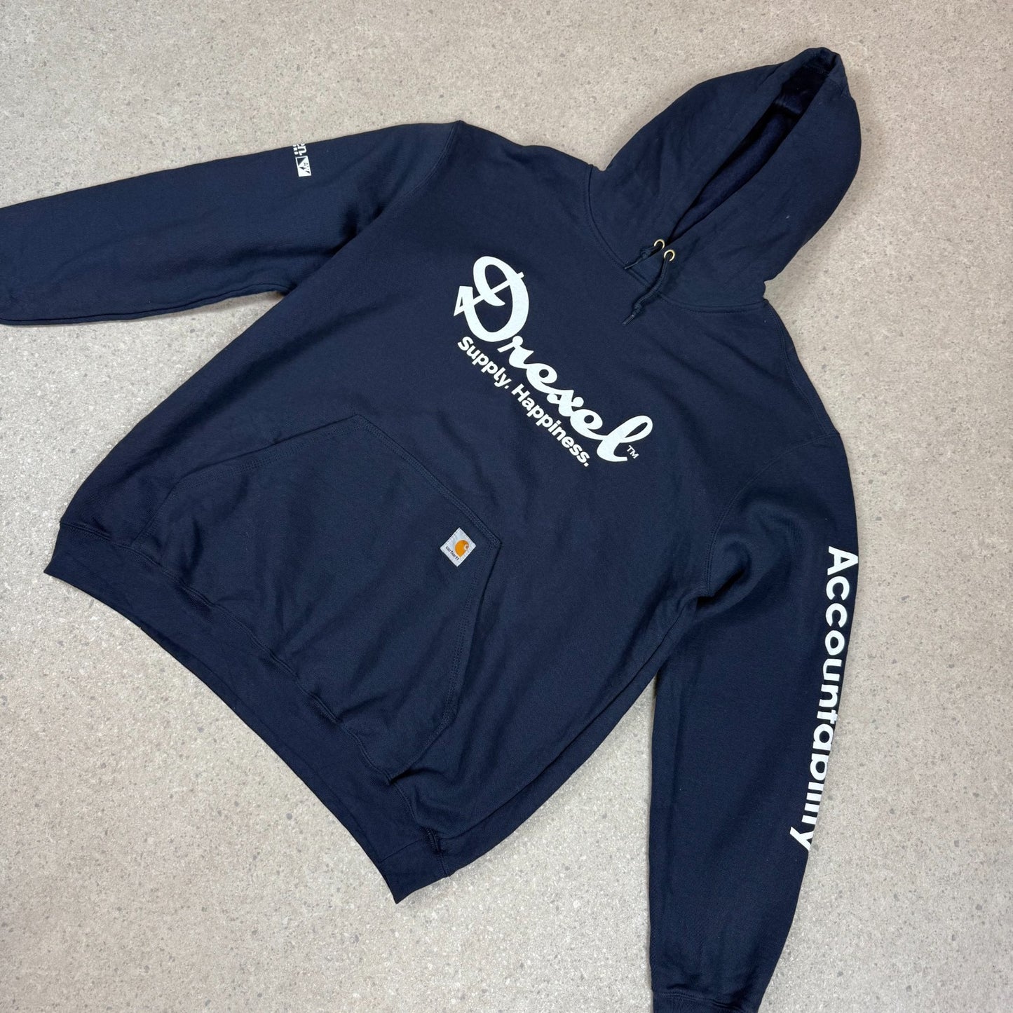 Carhartt Hoodie XL Navy Colourway Hooded Fleece Relaxed Fit