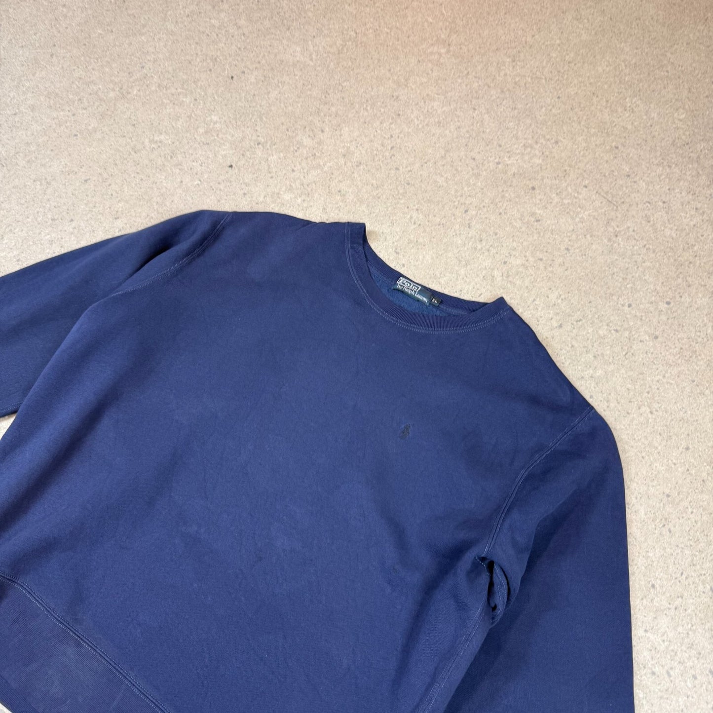 Ralph Lauren Sweatshirt XL Navy Colourway Embroidered Logo Heavyweight Sweater