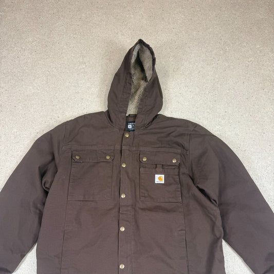 Carhartt Cctive Jacket Medium Loose Fit Brown Colourway Hooded