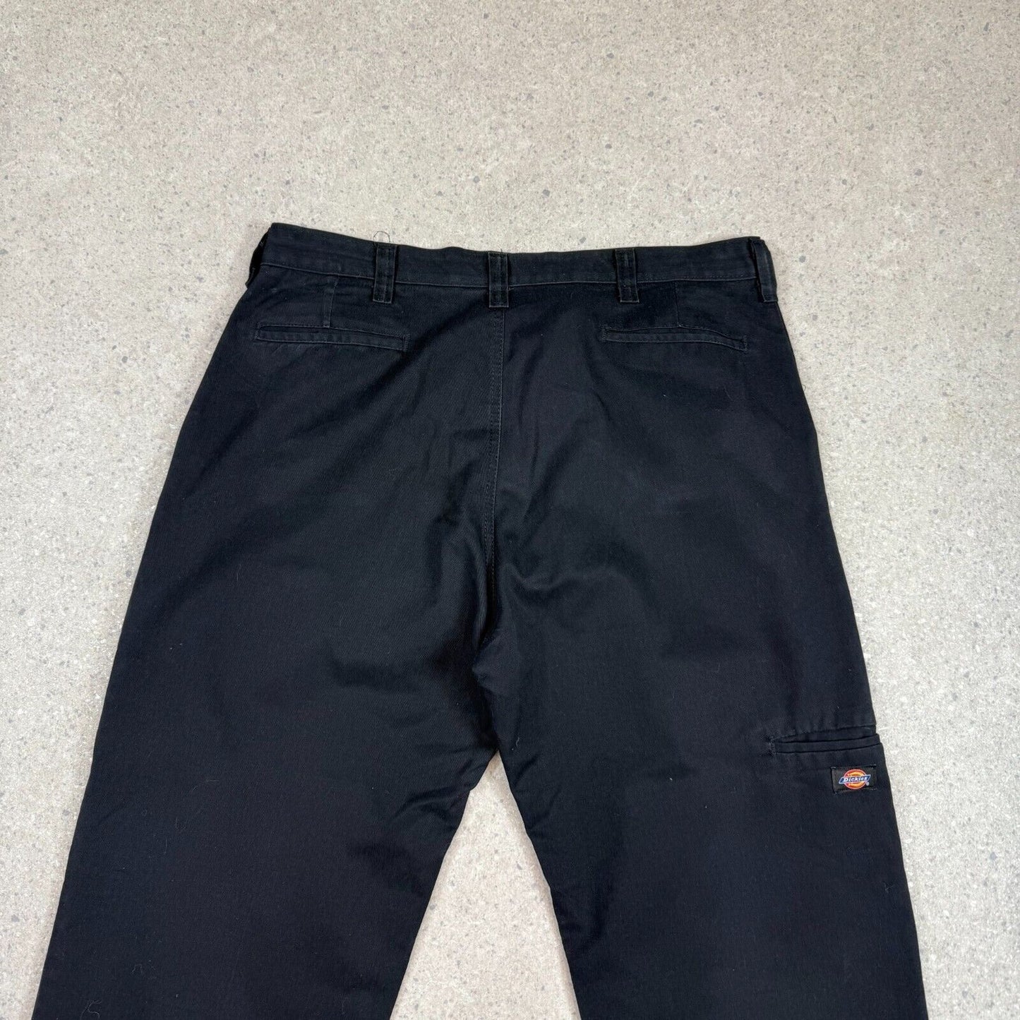 Dickies Skate Pants 38x28 Black Double Knees Wide Leg Trousers
