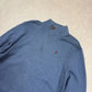 Ralph Lauren 1/4 Zip Sweater Large Blue Colourway