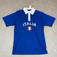 Italy Polo Shirt Large Spellout Logo 90s Italia Short Sleeve