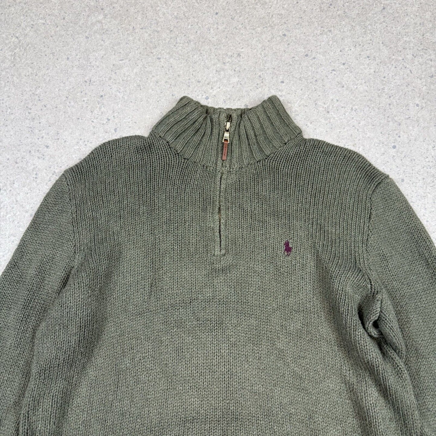 Polo Ralph Lauren 1/4 Jumper Zip Medium Green