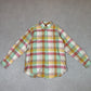 Ralph Lauren Flannel Shirt Large Orange Green Long Sleeve