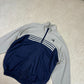 Vintage 90s Adidas Track Top Jacket XL Grey Blue Zip Up