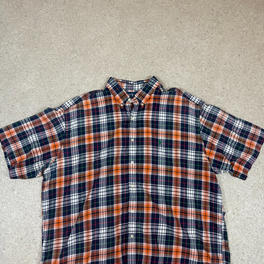 Ralph Lauren Shirt 2XL Multi Check Embroidered Logo Blake Short Sleeve