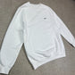 Nike White Medium Silver Tag Small Swoosh Sweatshirt Y2K