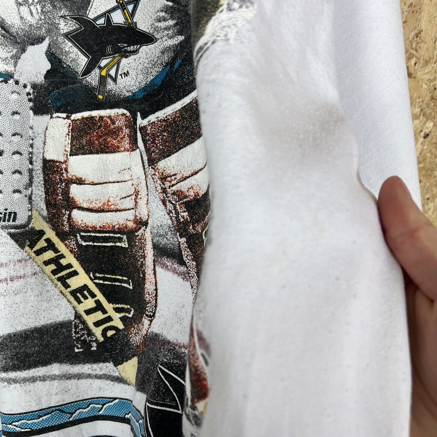 Vintage 1991  hockey sweatshirt Sharks San Jose Champbell Men’s Large