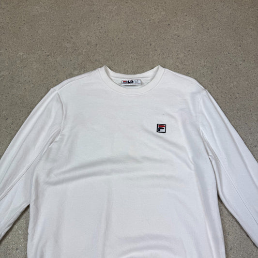 Fila Sweatshirt Medium White Colourway Embroidered Logo