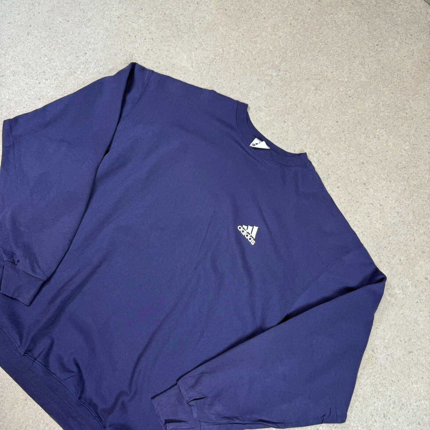 Vintage 90s Adidas Sweatshirt XXL Navy